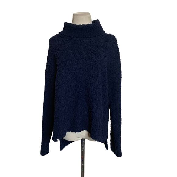 Bobeau Blue Popcorn Turtleneck Sweater size Large - Picture 9 of 11